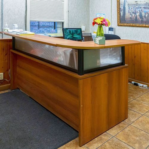 reception room of bronx law firm
